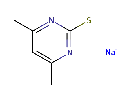 Molecular Structure of 41840-27-1 (2-MERCAPTO-4,6-DIMETHYLPYRIMIDINE SODIUM SALT)