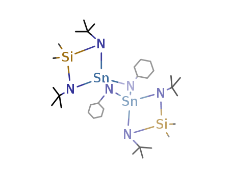 1,3,5,7,9,10-Hexaaza-2,8-disila-4,6-distannadispiro[3.1.3.1]decane, 5,10-dicyclohexyl-1,3,7,9-tetrakis(1,1-dimethylethyl)-2,2,8,8-tetramethyl-
