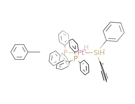 Pt(P(C<sub>6</sub>H<sub>5</sub>)3)2H(SiH(C<sub>6</sub>H<sub>5</sub>)2)*C<sub>6</sub>H<sub>5</sub>CH<sub>3</sub>