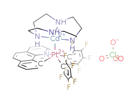 [(C<sub>6</sub>F<sub>5</sub>)2(7,8-benzoquinolinate)PtCd(1,4,7,10-tetraazacyclododecane)](ClO<sub>4</sub>)