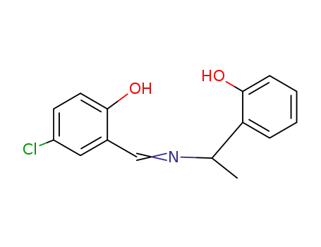 Molecular Structure of 89985-55-7 (Phenol, 4-chloro-2-[[[1-(2-hydroxyphenyl)ethyl]imino]methyl]-)