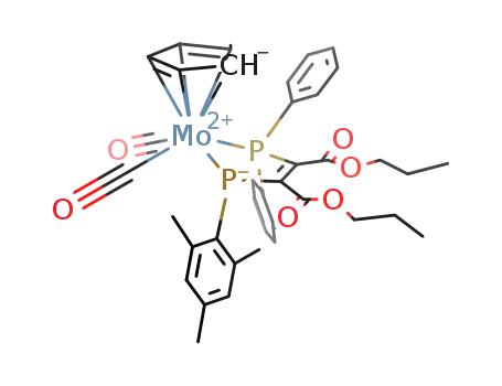 dipropyl 2,2-dicarbonyl-2-(η(5)-cyclopentadienyl)-1,1-diphenyl-3-(2,4,6-trimethylphenyl)-1λ(4),3-diphospha-2-molybda-4-cyclopentene-4,5-dicarboxylate