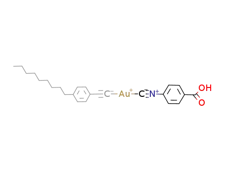 Au(C<sub>2</sub>C<sub>6</sub>H<sub>4</sub>C<sub>9</sub>H<sub>19</sub>)(CNC<sub>6</sub>H<sub>4</sub>CO<sub>2</sub>H)