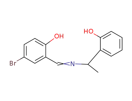 Molecular Structure of 89985-56-8 (Phenol, 4-bromo-2-[[[1-(2-hydroxyphenyl)ethyl]imino]methyl]-)