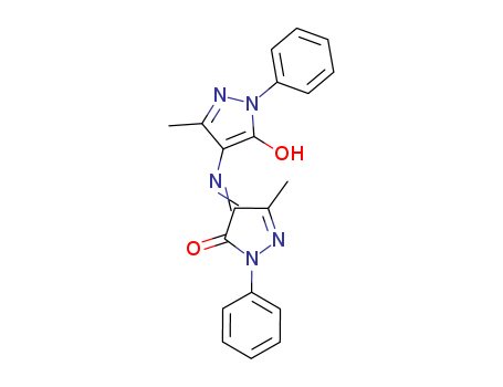 3H-Pyrazol-3-one,2,4-dihydro-4-[(5-hydroxy-3-methyl-1-phenyl-1H-pyrazol-4-yl)imino]-5-methyl-2-phenyl- cas  16394-90-4