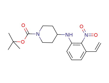 Molecular Structure of 1112241-42-5 (tert-butyl 4-(2-nitro-3-vinylphenylamino)piperidine-1-carboxylate)