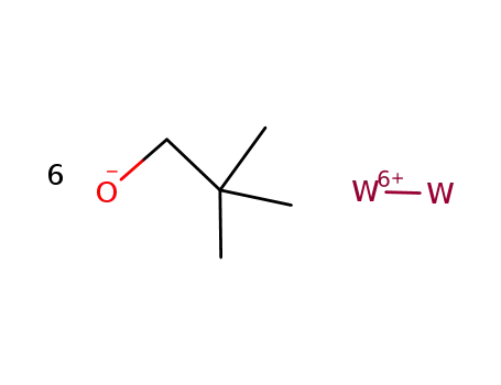 W<sub>2</sub><sup>(6+)</sup>*6OCH<sub>2</sub>C(CH<sub>3</sub>)3<sup>(1-)</sup> = [W<sub>2</sub>(OCH<sub>2</sub>C(CH<sub>3</sub>)3)6]