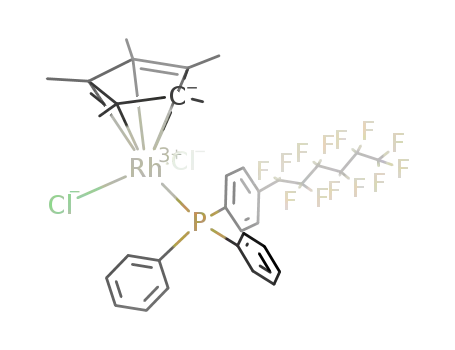[RhCl<sub>2</sub>(C<sub>5</sub>(CH<sub>3</sub>)5)(P(C<sub>6</sub>H<sub>5</sub>)2C<sub>6</sub>H<sub>4</sub>C<sub>6</sub>F<sub>13</sub>)]