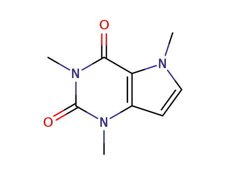 Molecular Structure of 55276-30-7 (1,3,5-trimethyl-1H-pyrrolo[3,2-d]pyrimidine-2,4(3H,5H)-dione)
