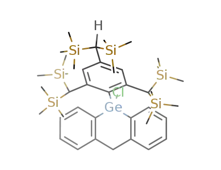 Molecular Structure of 904911-48-4 (CH<sub>2</sub>(C<sub>6</sub>H<sub>4</sub>)2GeClC<sub>6</sub>H<sub>2</sub>(CH(Si(CH<sub>3</sub>)3)2)3)