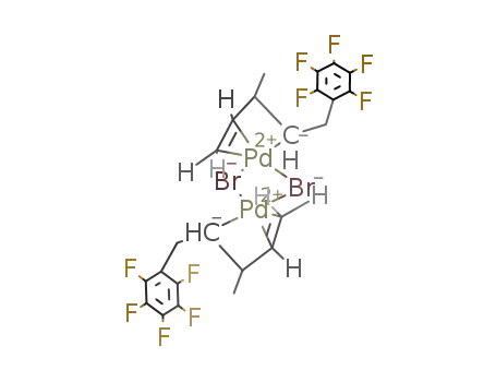 (CH<sub>2</sub>CHCH(CH<sub>3</sub>)CHCH<sub>2</sub>C<sub>6</sub>F<sub>5</sub>PdBr)2