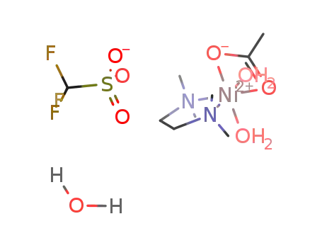 [acetato(N,N,N',N'-tetramethylethylenediamine)diaquanickel(II)] trifluoromethanesulfonate monohydrate