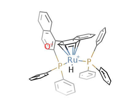 Molecular Structure of 835655-21-5 ([RuH((+/-)-2'-(diphenylphosphino)-2-oxy-1,1'-binaphthyl)(PPh<sub>3</sub>)])