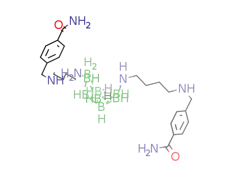 NH<sub>2</sub>OCC<sub>6</sub>H<sub>4</sub>CH<sub>2</sub>NH(CH<sub>2</sub>)4NH<sub>2</sub>(B<sub>8</sub>H<sub>11</sub>)NH(CH<sub>2</sub>)4NHCH<sub>2</sub>C<sub>6</sub>H<sub>4</sub>CONH<sub>2</sub>