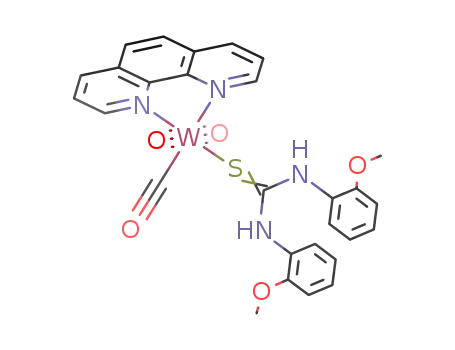 (o-phenanthroline)tricarbonyl(sym-di-o-anisylthiourea)tungsten<sup>(0)</sup>
