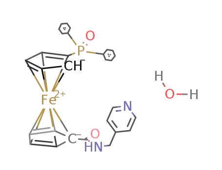 1-(diphenylphosphinoyl)-1'-([N-(4-pyridyl)methyl]carbamoyl)ferrocene monohydrate