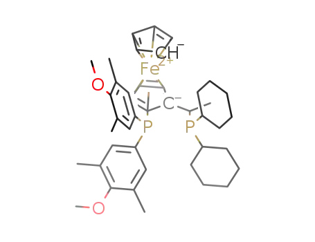 Molecular Structure of 849923-88-2 ((S)-1-{(R)-2-[BIS(4-METHOXY-3,5-DIMETHYLPHENYL)PHOSPHINO]FERROCENYL}ETHYLDICYCLO)