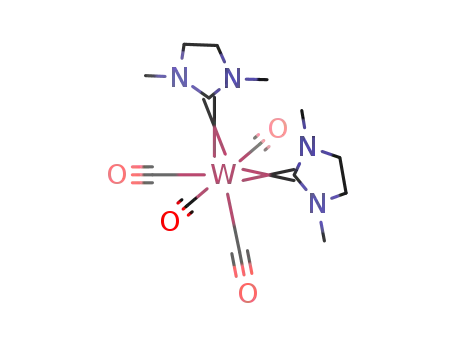 Molecular Structure of 64514-96-1 (cis-tetracarbonylbis(1,3-dimethyl-4-imidazolidin-2-ylidene)tungsten<sup>(0)</sup>)