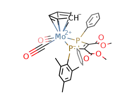 dimethyl 2,2-dicarbonyl-2-(η(5)-cyclopentadienyl)-1,1-diphenyl-3-(2,4,6-trimethylphenyl)-1λ(4),3-diphospha-2-molybda-4-cyclopentene-4,5-dicarboxylate