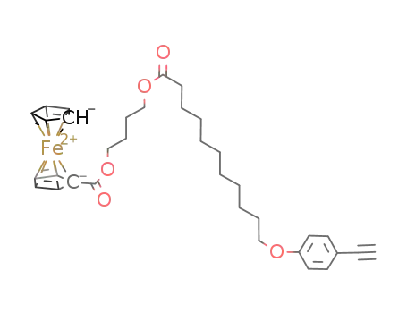 (C<sub>5</sub>H<sub>5</sub>)Fe(C<sub>5</sub>H<sub>4</sub>C(O)O(CH<sub>2</sub>)4OC(O)(CH<sub>2</sub>)10OC<sub>6</sub>H<sub>4</sub>CCH)