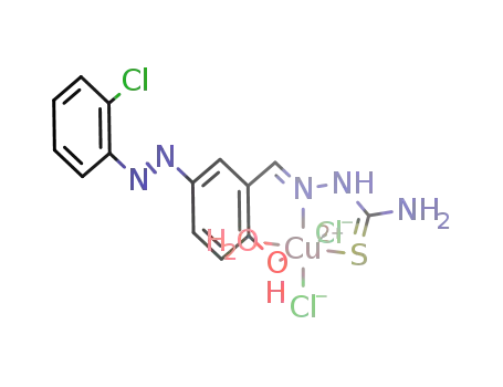 CuCl<sub>2</sub>(4-((4-chlorophenyl)diazenyl)-2-hydroxy benzaldehyde)(H<sub>2</sub>O)