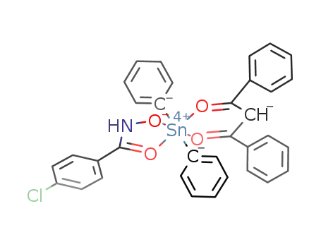 diphenyltin(IV) p-chlorobenzohydroxamate * dibenzoylmethanate