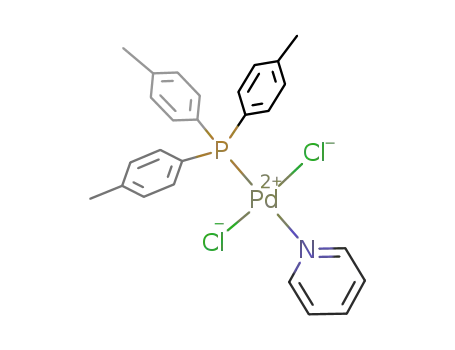 Molecular Structure of 63813-67-2 (Palladium, dichloro(pyridine)[tris(4-methylphenyl)phosphine]-)