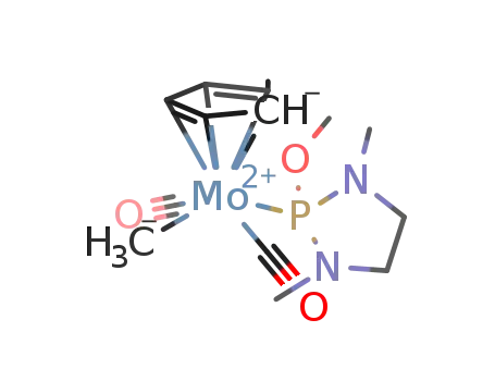 (C<sub>5</sub>H<sub>5</sub>)Mo(CH<sub>3</sub>)(CO)2(N(CH<sub>3</sub>)CH<sub>2</sub>CH<sub>2</sub>N(CH<sub>3</sub>)POCH<sub>3</sub>)
