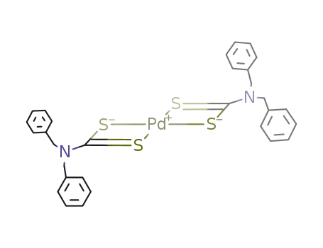 [Pd((C<sub>6</sub>H<sub>5</sub>CH<sub>2</sub>)2NCS<sub>2</sub>)2]<sup>(1-)</sup>