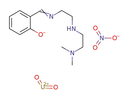 UO<sub>2</sub><sup>(2+)</sup>*NO<sub>3</sub><sup>(1-)</sup>*C<sub>13</sub>H<sub>20</sub>N<sub>3</sub>O<sup>(1-)</sup>=UO<sub>2</sub>C<sub>13</sub>H<sub>20</sub>N<sub>3</sub>O(NO<sub>3</sub>)