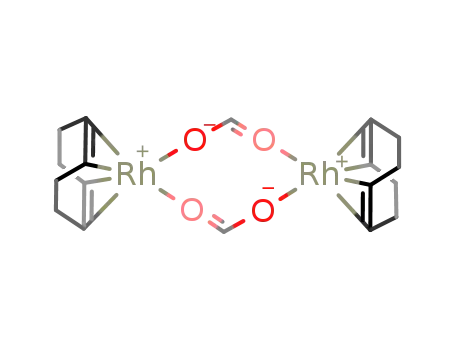 Molecular Structure of 125979-15-9 ([(COD)Rh(μ-,kappa.O,O'-HCO2)]2)