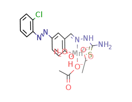 Mn(acetate)2(4-((4-chlorophenyl)diazenyl)-2-hydroxy benzaldehyde)(H<sub>2</sub>O)