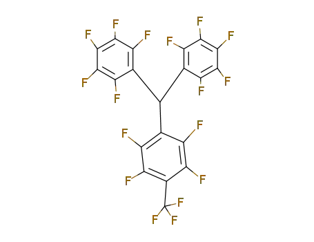 Molecular Structure of 58825-31-3 (4-Trifluormethyl-2,3,5,6-tetrafluorphenylbispentafluorphenylmethan)