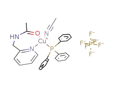 acetonitrile(N-(2-pyridylmethyl)acetamide)(triphenylphosphine)copper(I) hexafluorophosphate