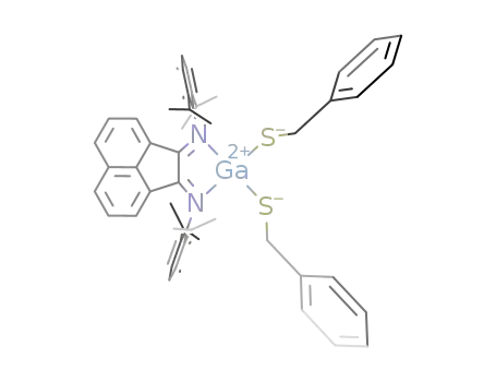 Molecular Structure of 1220882-44-9 ([(SBz)2Ga(1,2-bis[(2,6-diisopropylphenyl)imino]acenaphthene(-2H))])