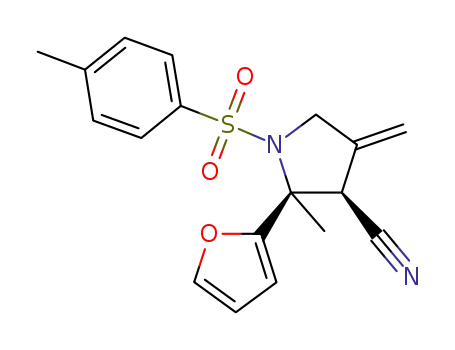 (2S,3R)-2-(furan-2-yl)-2-methyl-4-methylene-1-tosylpyrrolidine-3-carbonitrile