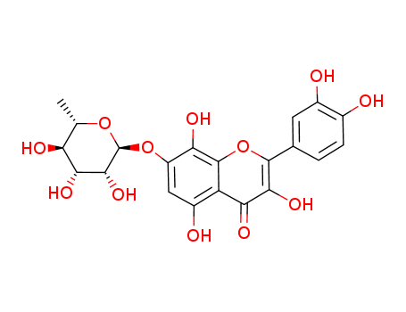 4H-1-Benzopyran-4-one, 7-[(6-deoxy-a-L-mannopyranosyl)oxy]-2-(3,4-dihydroxyphenyl)-3,5,8-trihydroxy-