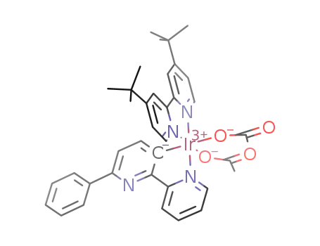 [Ir(OAc)2(C<sub>5</sub>H<sub>4</sub>NC<sub>5</sub>H<sub>2</sub>NPh)(4,4'-di-tert-butyl-2,2'-bipyridine)]
