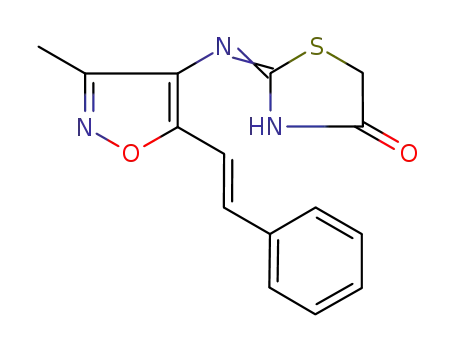 2-([3-methyl-5-[(E)-2-phenyl-1-ethenyl]-3-isoxazolyl]imino)-1,3-thiazolan-4-one