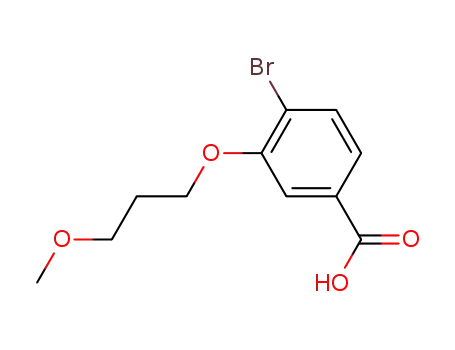 Molecular Structure of 1044563-86-1 (4-Bromo-3-(3-methoxypropoxy)benzoic acid)