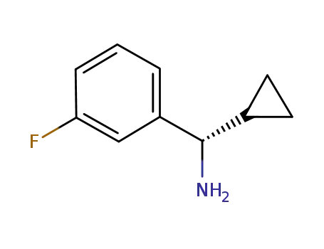 Molecular Structure of 535925-74-7 (Benzenemethanamine, alpha-cyclopropyl-3-fluoro- (9CI))