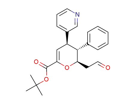 (2R,3R,4S)-tert-butyl 2-(2-oxoethyl)-3-phenyl-4-(pyridin-3-yl)-3,4-dihydro-2H-pyran-6-carboxylate