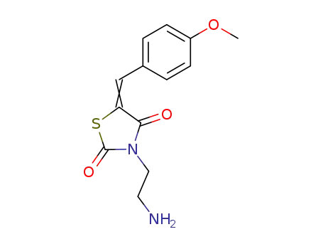 Molecular Structure of 100795-92-4 ((5E)-3-(2-AMINOETHYL)-5-(4-METHOXYBENZYLIDENE)-1,3-THIAZOLIDINE-2,4-DIONE HYDROCHLORIDE)