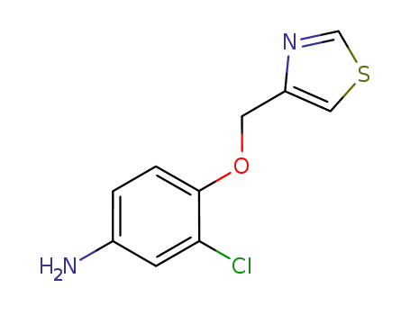 Molecular Structure of 833474-42-3 (Benzenamine, 3-chloro-4-(4-thiazolylmethoxy)-)