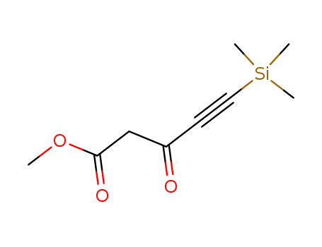 Molecular Structure of 154114-93-9 (4-Pentynoic acid, 3-oxo-5-(trimethylsilyl)-, methyl ester)