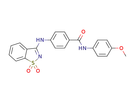 4-[(1,1-dioxidobenzo[d]isothiazol-3-yl)amino]-N-(4-methoxyphenyl)benzamide