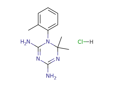 Molecular Structure of 75191-45-6 (6,6-dimethyl-1-(2-methylphenyl)-1,6-dihydro-1,3,5-triazine-2,4-diamine)