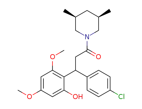 3-(4-chlorophenyl)-1-(cis-3,5-dimethylpiperidin-1-yl)-3-(2-hydroxy-4,6-dimethoxyphenyl)propan-1-one
