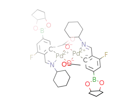 [Pd(2-F-4-(OCH(CH<sub>2</sub>)3CHO-B)C<sub>6</sub>H<sub>2</sub>C(H)=N(C<sub>6</sub>H<sub>11</sub>))(CH<sub>3</sub>COO)]2