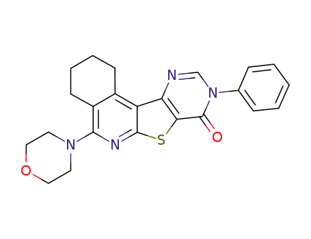 3-phenyl-7-(morpholin-4-yl)-8,9,10,11-tetrahydroisoquinolino[3',2':4,5]thieno[2,3-e]pyrimidin-4(3H)-one